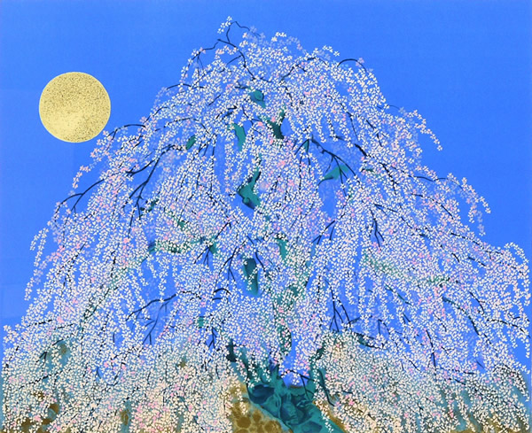 Japanese Moon paintings and prints by Reiji HIRAMATSU